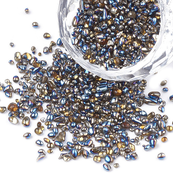 

PandaHall Plated Glass Seed Beads, For Nail Art Decoration Accessories, No Hole/Undrilled, Chip, Dodger Blue, 1.5~5x1.5~2x1.5~2mm, about...