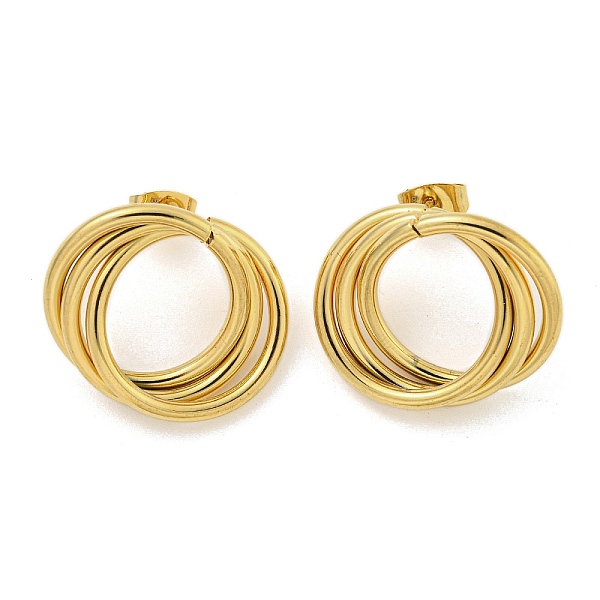 

PandaHall 304 Stainless Steel Earrings for Women, Round, Golden, 20x24.5mm 304 Stainless Steel Ring