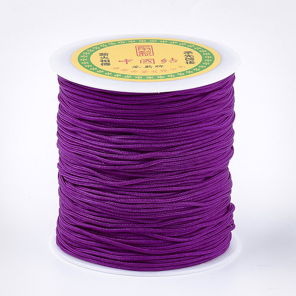 

PandaHall Nylon Thread, Purple, 1.5mm, about 120.29 yards(110m)/roll Nylon Purple