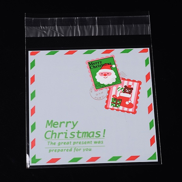 

PandaHall Rectangle OPP Cellophane Bags for Christmas, Gainsboro, 13.1x9.9cm, Unilateral Thickness: 0.035mm, Inner Measure: 9.9x9.9cm, about..., Gray