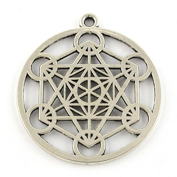 

PandaHall Tibetan Style Alloy Pendants, Cadmium Free & Lead Free, Alchemy, Antique Silver, 44.5x40x2mm, Hole: 2.5mm, about 143pcs/1000g...