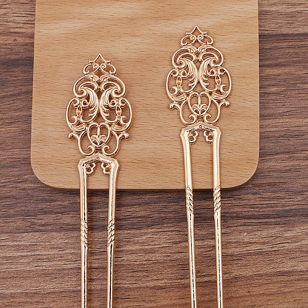 

PandaHall Alloy Hair Sticks, Long-Lasting Plated, Hair Accessories for Woman, Light Gold, 165x30mm Alloy