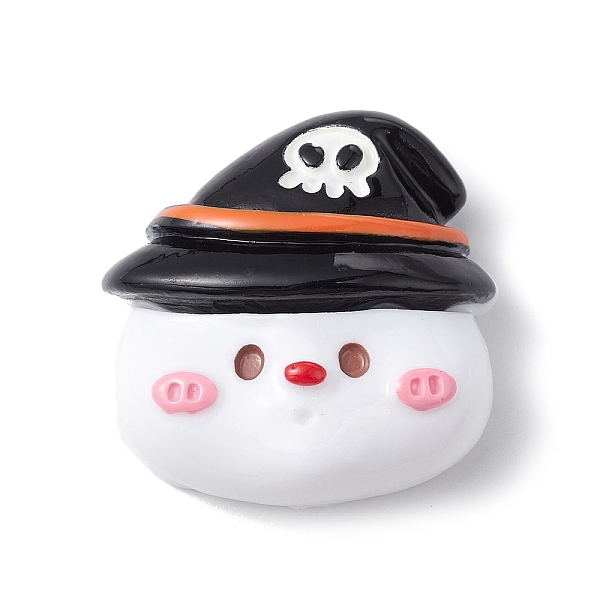 

PandaHall Halloween Opaque Resin Cabochons, White, Ghost Pattern, 24x23.5x9.2mm Resin Ghost White