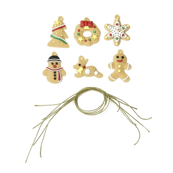 

PandaHall PVC Plastic Pendant, Christmas Theme Shape, Mixed Color, 24~36x22~32x3~4mm, Hole: 4mm Plastic Mixed Shapes Multicolor
