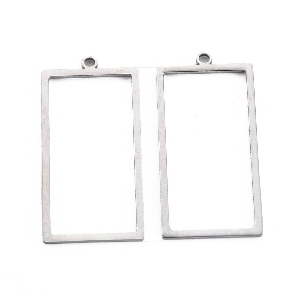 

PandaHall 304 Stainless Steel Pendants, Laser Cut, Rectangle, Stainless Steel Color, 30x15x1mm, Hole: 1.5mm 304 Stainless Steel Rectangle