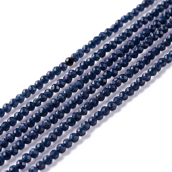 

PandaHall Transparent Glass Beads Strands, Faceted, Round, Prussian Blue, 2mm, Hole: 0.6mm, about 182~201pcs/strand, 14.57~15.24 inch...