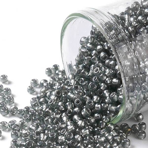 

PandaHall TOHO Round Seed Beads, Japanese Seed Beads, (1001) Dark Grey Silver Lined Semi Matte, 11/0, 2.2mm, Hole: 0.8mm, about 1110pcs/10g..., Gray