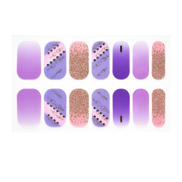 

PandaHall Full Cover Ombre Nails Wraps, Glitter Powder Color Street Nail Strips, Self-Adhesive, for Nail Tips Decorations, Colorful, 24x8mm...