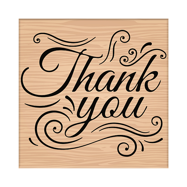 

PandaHall CRASPIRE Wooden Rubber Stamp Thank You Decorative Wood Stamps Vintage Wood Mounted Rubber Stamps for Card Making DIY Art Crafts...