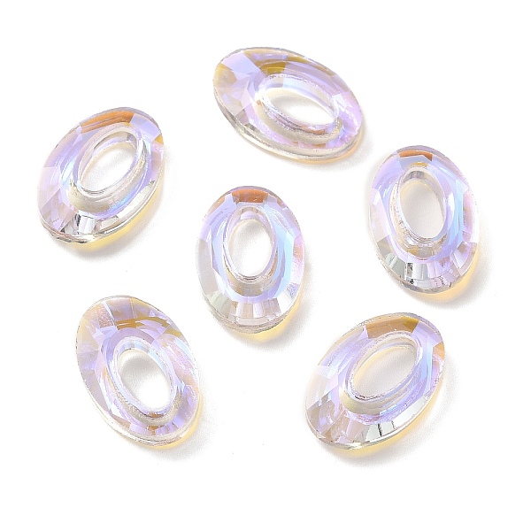 

PandaHall Electroplate Glass Linking Rings, Crystal Cosmic Ring, Prism Ring, Faceted, Oval, Clear, 19.5x13x4mm, Inner Diameter: 5x9.5mm...