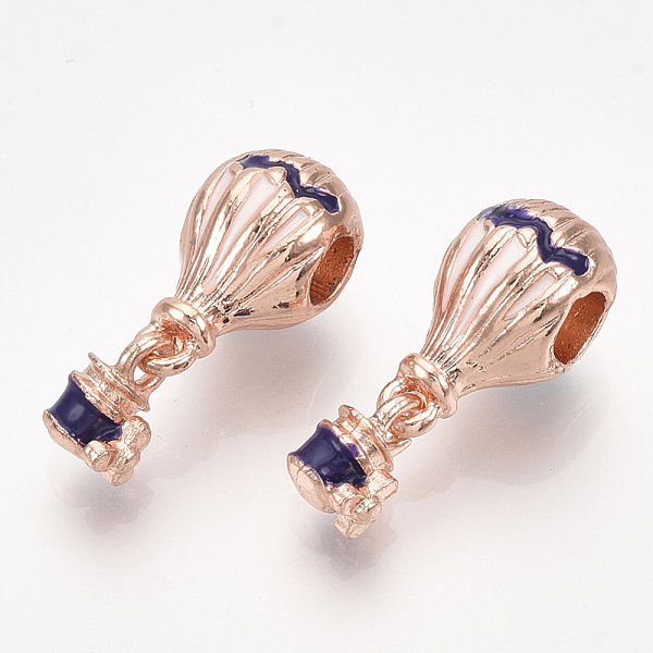 

PandaHall Alloy European Dangle Charms, with Enamel, Large Hole Pendants, Hot Air Balloon, Rose Gold, Blue, 22.5mm, Hole: 4mm Alloy+Enamel...