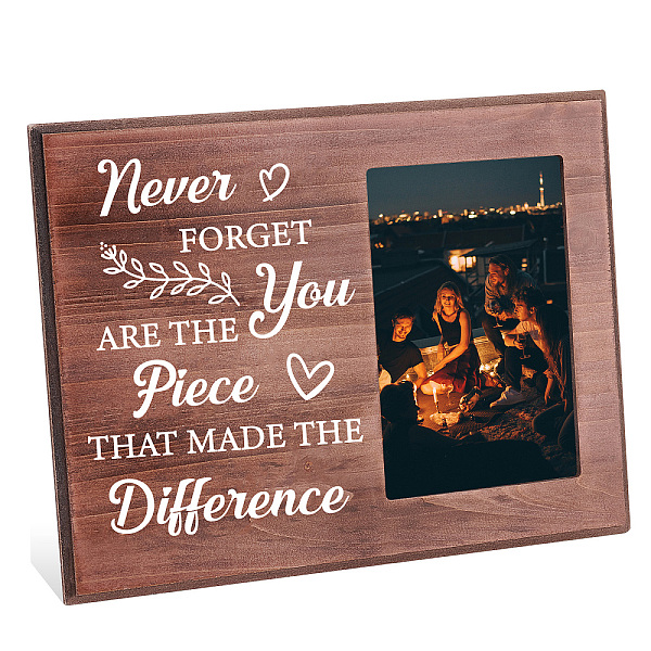 

PandaHall MDF Wood Photo Frames, for Tabletop Display Photo Frame, Rectangle, Word, 195x255x12mm Wood Word