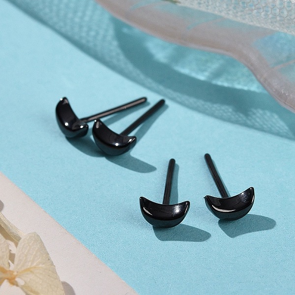 PandaHall Hypoallergenic Bioceramics Zirconia Ceramic Stud Earrings, Crescent Moon, No Fading and Nickel Free, Black, 6.5x4mm Zirconia... PandaHall Hypoallergenic Bioceramics Zirconia Ceramic Stud Earrings, Crescent Moon, No Fading and Nickel Free, Black, 6.5x4mm Zirconia...