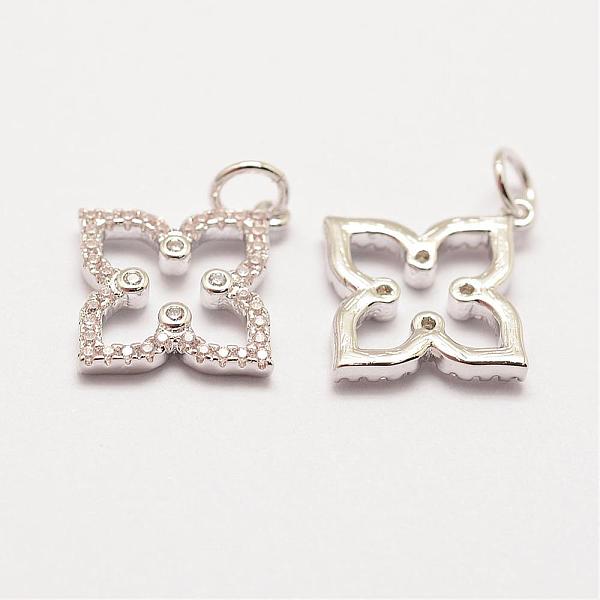 

PandaHall Brass Micro Pave Grade AAA Cubic Zirconia Pendants, Long-Lasting Plated, Flower, Cadmium Free & Nickel Free & Lead Free, Real...
