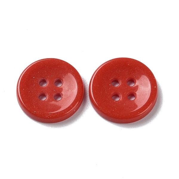 

PandaHall Ceramics Buttons, Flat Round, 4-Hole, Red, 15x2.5mm, Hole: 1.5mm Ceramics Flat Round Red