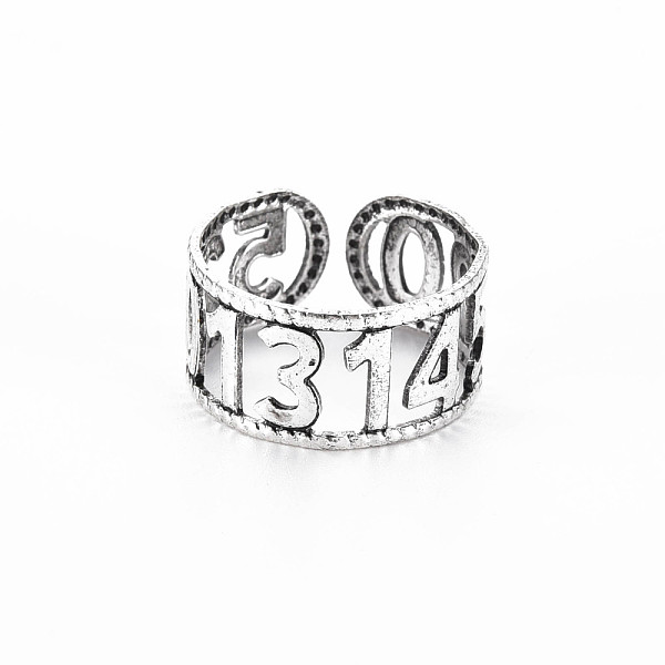 

PandaHall Men's Iron Cuff Finger Rings, Open Rings, Cadmium Free & Lead Free, Antique Silver, US Size 5 1/4(15.9mm) Iron