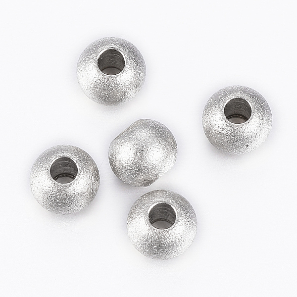 

PandaHall 202 Stainless Steel Textured Beads, Rondelle, Stainless Steel Color, 6x5mm, Hole: 2mm 202 Stainless Steel Rondelle