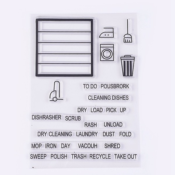

PandaHall Silicone Stamps, for DIY Scrapbooking, Photo Album Decorative, Cards Making, Clear, 6~64x11~108mm Silicone Clear