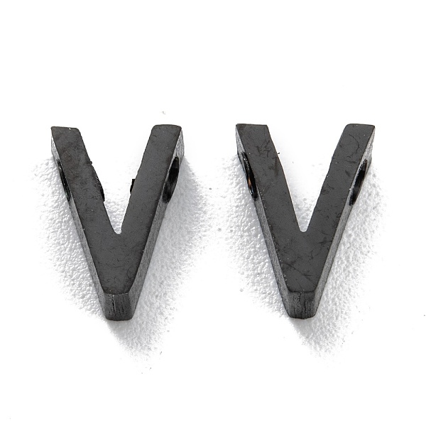 

PandaHall 304 Stainless Steel Charms, Alphabet, Electrophoresis Black, Letter.V, 8x5.5x3mm, Hole: 1.8mm 304 Stainless Steel Letter V