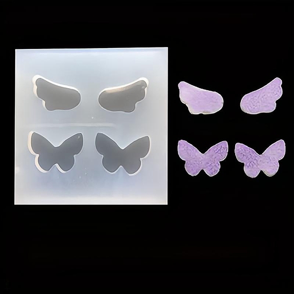 

PandaHall Silhouette Silicone Molds, Resin Casting Molds, For UV Resin, Epoxy Resin Jewelry Making, Square with Butterfly and Wing, White...