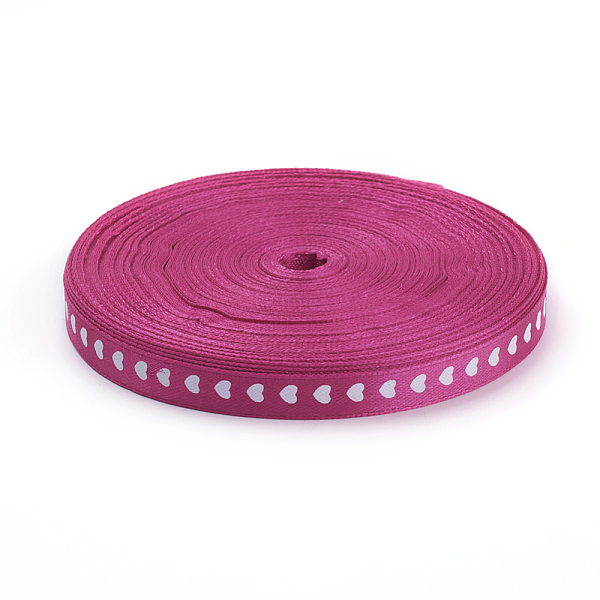 

PandaHall Presents Boxes Packages Single Face Satin Ribbon, Heart Pattern Design, Deep Pink, 3/8 inch(10mm), 100yards/roll(91.44m/roll)...