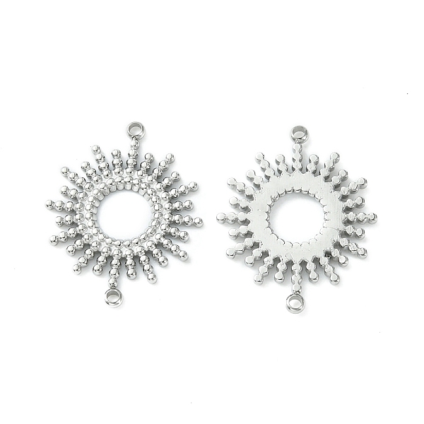 

PandaHall 304 Stainless Steel Connector Charms, Sun Links, Stainless Steel Color, 19x15x1.2mm, Hole: 1mm 304 Stainless Steel Sun