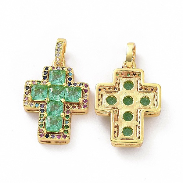 

PandaHall Brass Micro Pave Clear Cubic Zirconia Pendants, Cross, Religion, Spring Green, 24x17x5mm, Hole: 3.5x5~5.5mm Brass+Cubic Zirconia...