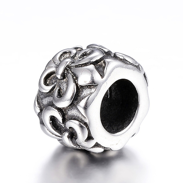 

PandaHall 316 Surgical Stainless Steel European Beads, Column, Large Hole Beads, Antique Silver, 10x7mm, Hole: 5mm 316 Surgical Stainless...