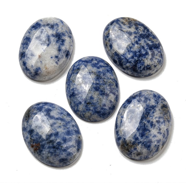 

PandaHall Natural Blue Spot Jasper Cabochons, Oval, 30x21.5~22x5~8.5mm Blue Spot Jasper Oval