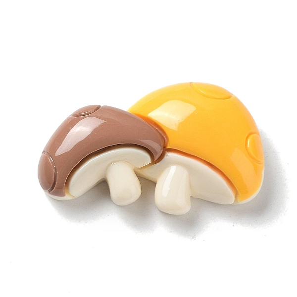 

PandaHall Autumn Theme Opaque Resin Cabochons, Cartoon Cabochons, Mushroom, 17.5x28.5x7.5mm Resin Mushroom Gold