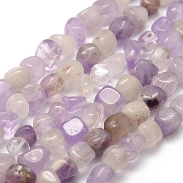 PandaHall Natural Amethyst Beads Strands, Nuggets, 7~9x7~9x3~8mm, Hole: 1mm, about 42~47pcs/strand, 15.7 inch(40cm) Amethyst Nuggets Purple