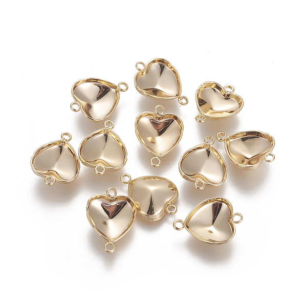 

PandaHall 304 Stainless Steel Cabochon Connector Settings, Heart, Real 18K Gold Plated, Tray: 12x10.5mm, 18.5x13.5x4.3mm, Hole: 1.8mm 304...