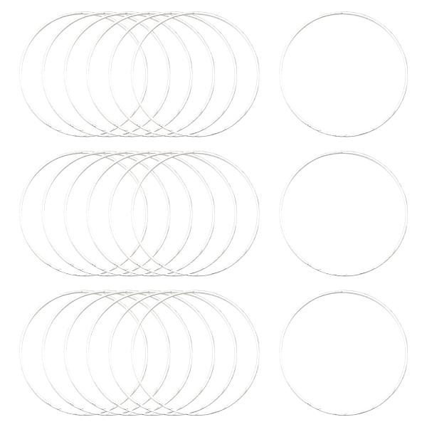 

PandaHall Brass Linking Rings, Silver Color Plated, 30x0.7~1mm Brass Ring