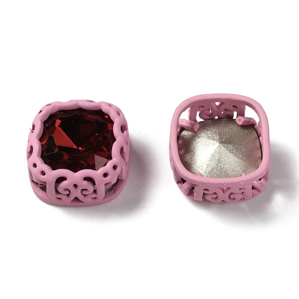 

PandaHall Sew on Rhinestone, Glass Rhinestone, with Brass Findings, Garments Accessories, Squre, Mixed Color, Hot Pink, 14.5x14.5x7.5mm..., Multicolor
