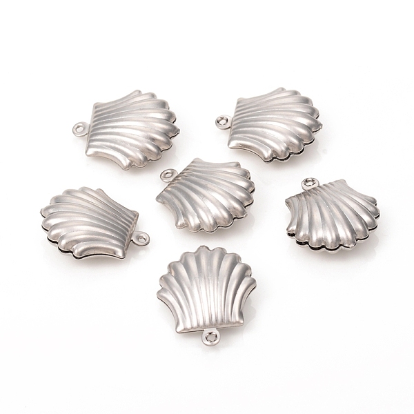 

PandaHall 304 Stainless Steel Pendants, Hollow Scallop Shape, Stainless Steel Color, 19x16x6.5mm, Hole: 1mm 304 Stainless Steel Shell Shape