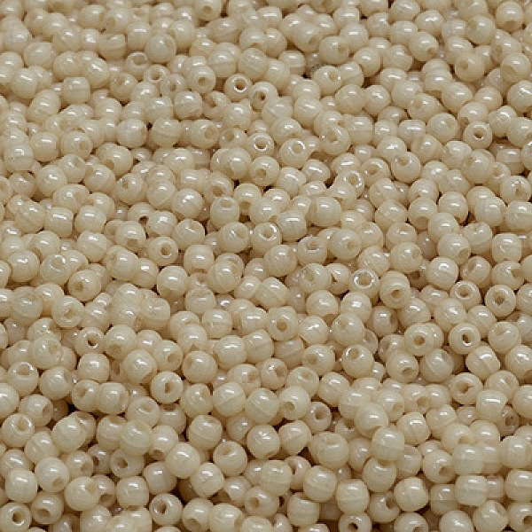 

PandaHall Czech Glass Beads, Round, Beige, 2x2mm, Hole: 0.7mm, about 7800pcs/bag Czech Glass Round Yellow
