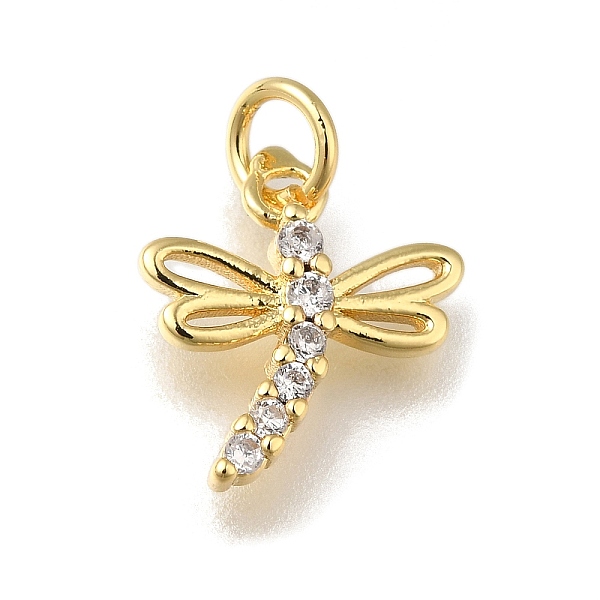 

PandaHall Rack Plating Brass Micro Pave Cubic Zirconia Pendants, Long-Lasting Plated, Lead Free & Cadmium Free, Dragonfly, with Jump Ring..., Clear