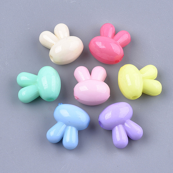 

PandaHall Opaque Solid Color Bunny Acrylic Beads, Rabbit Head, Mixed Color, 16x13x10mm, Hole: 2mm Acrylic Rabbit Multicolor