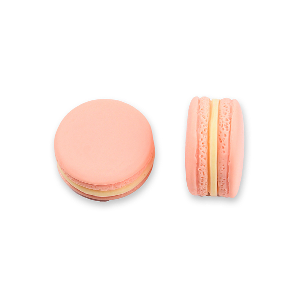 

PandaHall Opaque Resin Decoden Cabochons, Macaron, Light Salmon, 23x13.5mm Resin Food
