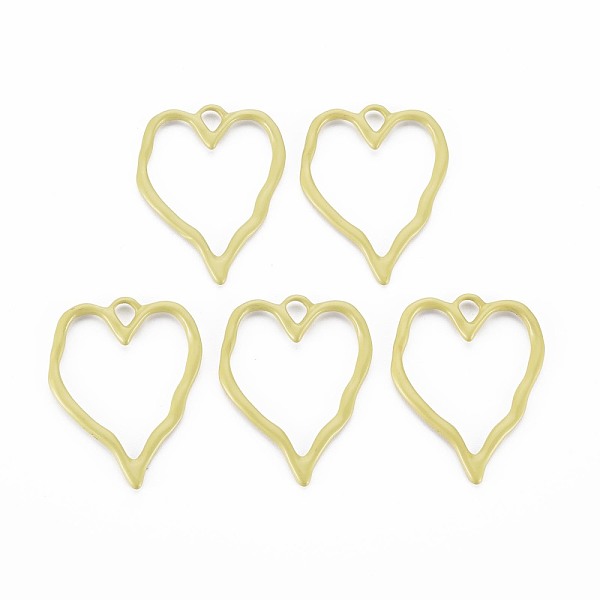 

PandaHall Alloy Open Back Bezel Pendants, For DIY UV Resin, Epoxy Resin, Pressed Flower Jewelry, Heart, Matte Gold Color, 37x29x2mm, Hole...