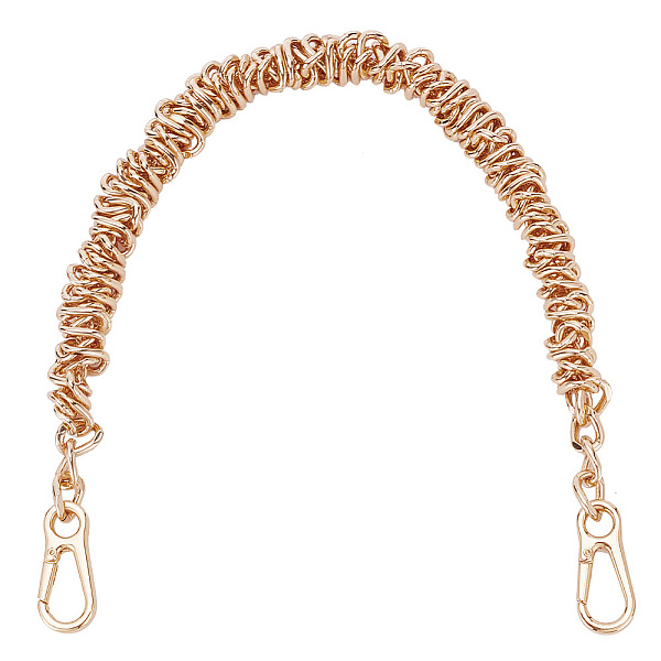 

PandaHall Aluminum Purse Chains, with Alloy Snap Clasp, Light Gold, 405mm Aluminum