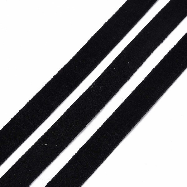 

PandaHall Single Face Velvet Ribbon, Black, 3/8 inch(9.5~10mm), about 50yards/roll(45.72m/roll) Velvet None Black