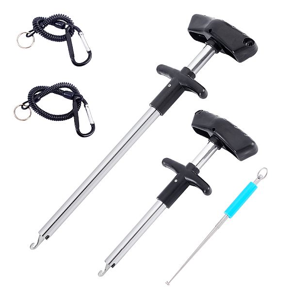 PandaHall Fish Hook Remover Sets, Fish Hook Separator Tools, Mixed Color, 5pcs/set Stainless Steel Mixed Shapes Multicolor