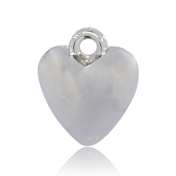 

PandaHall CCB Plastic Heart Pendants, Platinum, 26x23x12mm, Hole: 3mm Plastic Heart
