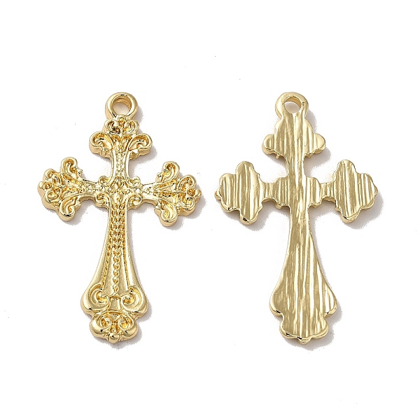 

PandaHall Alloy Pendants, Cadmium Free & Nickel Free & Lead Free, Cross, Golden, 33.5x20.5x2mm, Hole: 2mm Alloy Cross