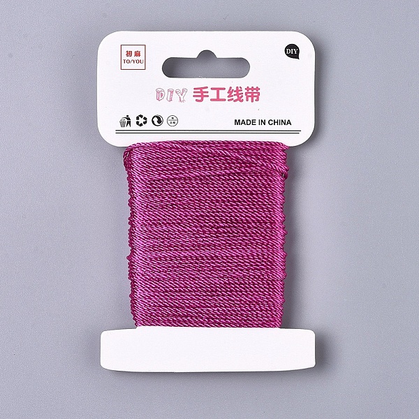 

PandaHall Nylon Thread, for Jewelry Making, Camellia, 1.5mm, about 20m/card Nylon Pink