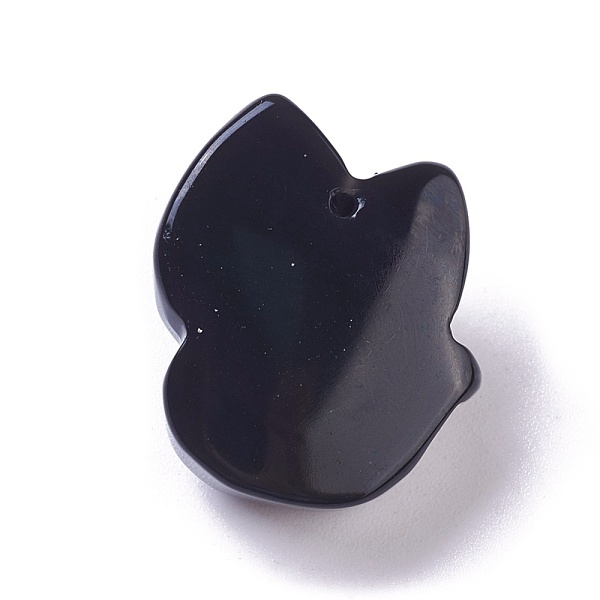 

PandaHall Natural Obsidian Pendants, Fox, 26.5x24.5x13.1mm, Hole: 1.5mm Obsidian Cat Shape
