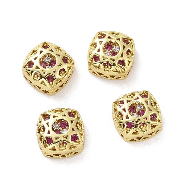 

PandaHall Eco-friendly Brass Cubic Zirconia Multi-Strand Links, Cadmium Free & Lead Free, Square, Golden, Mixed Color, 10x10x5.7mm, Hole..., Multicolor