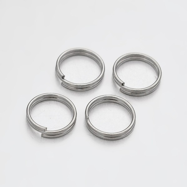 

PandaHall Brass Split Rings, Double Loops Jump Rings, Platinum, 9x1.5mm, Inner Diameter: 8mm, about 2870pcs/500g Brass Ring