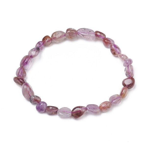 

PandaHall Natural Auralite Stretch Beaded Bracelets, Tumbled Stone, Nuggets, 2 inch~2-1/8 inch(5~5.4cm), Beads: 5~9.5x5~7x4~7mm Auralite